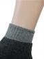 Preview: 2 Paar Kurz Socken mit Alpakawolle Wintersocken unisex, graues Bündchen Detail