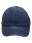 Preview: Baseball Cap Vintage Used Washed Optik Unisex Baumwolle, Jeansblau Detail_01
