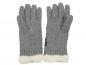 Mobile Preview: Damen Handschuhe Fingerhandschuhe Motiv Retro Schneestern, Grau Bild 2