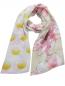 Mobile Preview: Damen Sommer Schal Tuch Halstuch Blumen Tupfen Print, Beige Bild 2