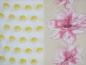 Mobile Preview: Damen Sommer Schal Tuch Halstuch Blumen Tupfen Print, Beige Bild 3
