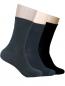 Preview: RS 3 Paar Viskose Bambus Socken ohne Gummidruck, dunkle Farben, Detail