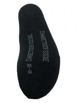 3 Paar Damen Diabetiker Socken ohne Gummi, schwarz