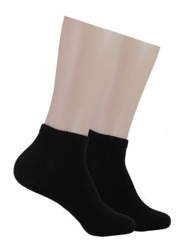 RS 3 Paar Bambus Sneaker Socken Füßlinge Komfortbund Unisex, Schwarz