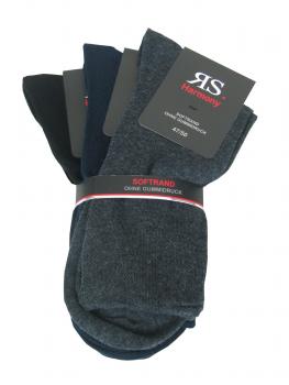 RS 3 Paar Herren Socken XL Übergröße Venenfreundlich, 3 Farben 47-50