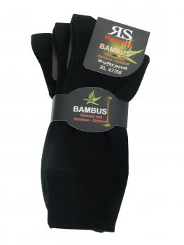 RS 3 Paar Viskose Bambus Socken XL Übergröße ohne Gummidruck, Schwarz Bild 2