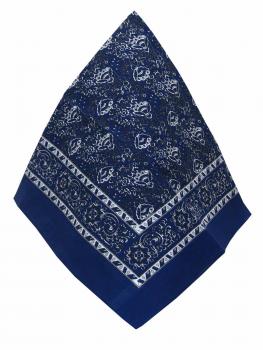 Bandana Halstuch Kopftuch Trachten Ornamente Print, Blau