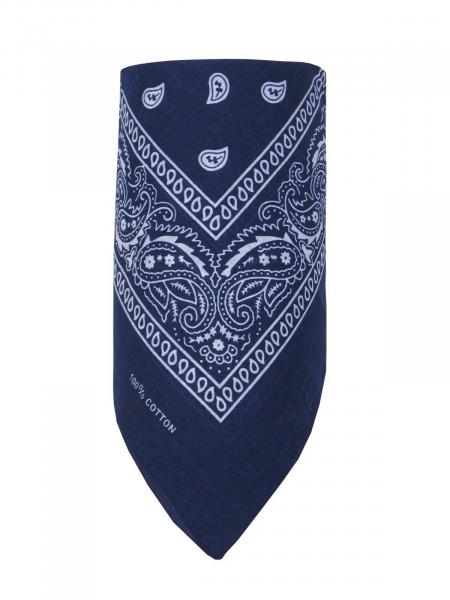 Bandana Nickytuch Paisley Muster reine Baumwolle, Dunkelblau