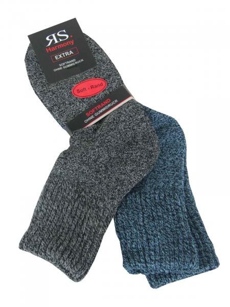 RS 2 Paar Damen Socken Vollplüsch Softrand, Jeans, Grau