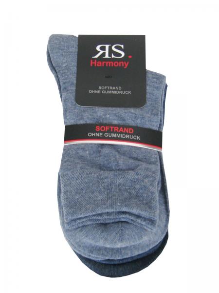 RS Harmony 3 Paar Damen Socken Softrand ohne Gummi Jeans