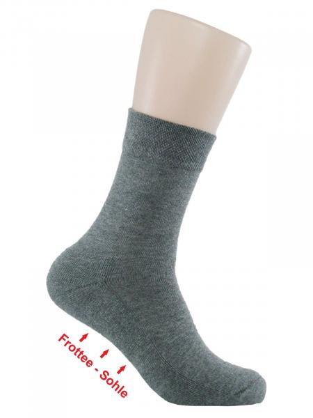 RS Harmony 2 Paar Damen Socken Frotteesohle Softrand Grau