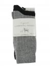 2 Paar Damen Lammwoll Socken Wollsocken, schwarz / grau