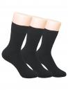 RS Harmony 3 Paar Damen Socken Softrand ohne Gummi, Schwarz